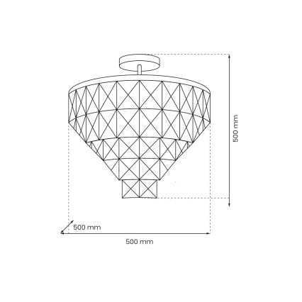 Chandelier on a pole CHELSEA 6xE14/40W/230V d. 50 cm shiny chrome