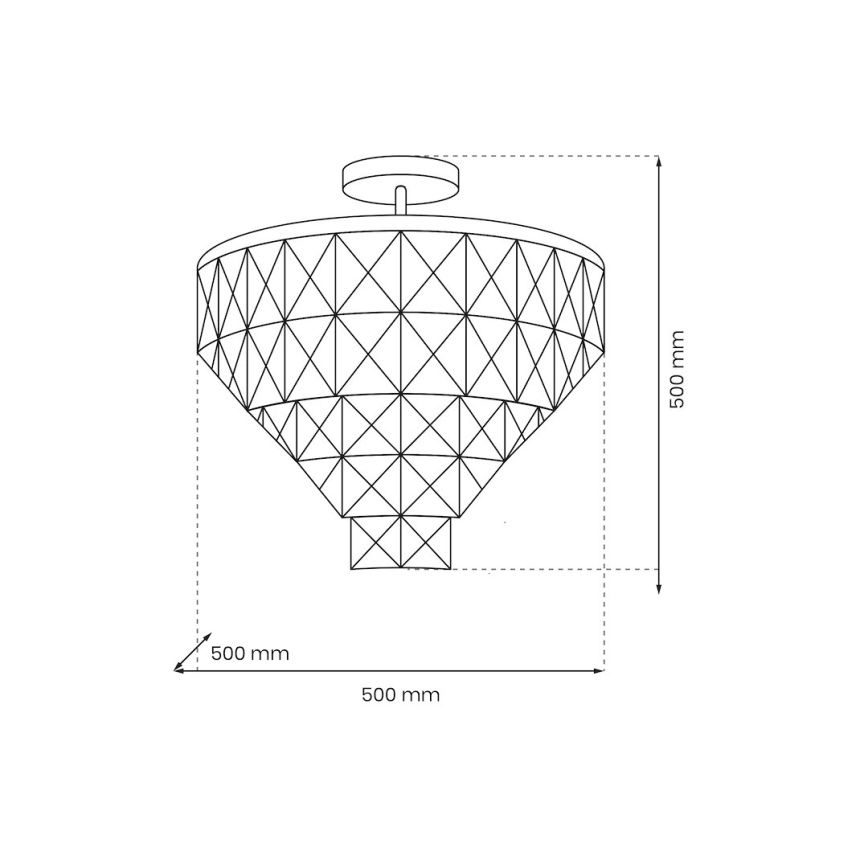 Chandelier on a pole CHELSEA 6xE14/40W/230V d. 50 cm shiny chrome