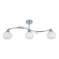 Chandelier on a pole CONNOR 3xE27/15W/230V shiny chrome/white