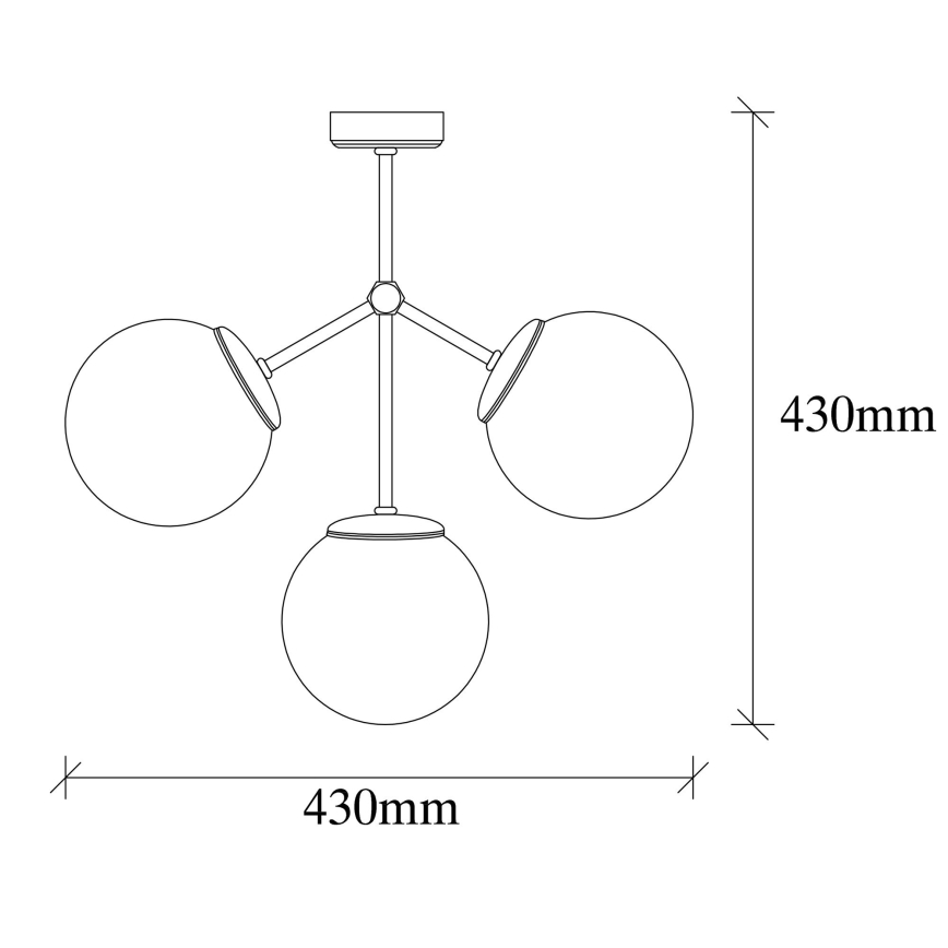 Chandelier on a pole DAMAR 3xE27/40W/230V