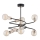 Chandelier on a pole DISCO 6xE27/60W/230V black/gold