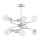 Chandelier on a pole DISCO 6xE27/60W/230V shiny chrome