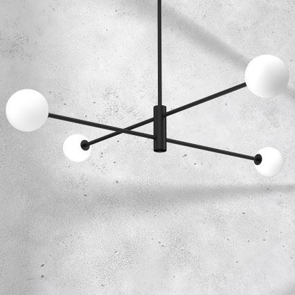 Chandelier on a pole DORI 4xG9/25W/230V black