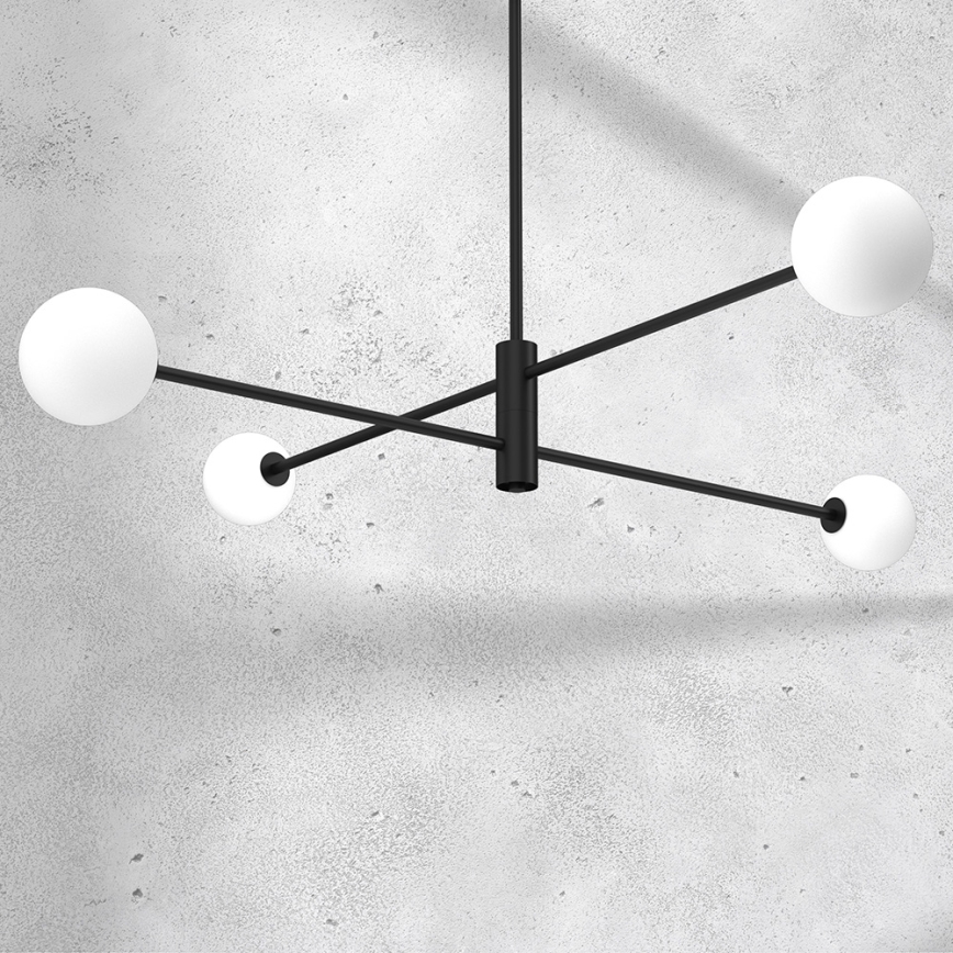 Chandelier on a pole DORI 4xG9/25W/230V black