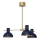 Chandelier on a pole ESTATE MINI 3xE27/15W/230V blue