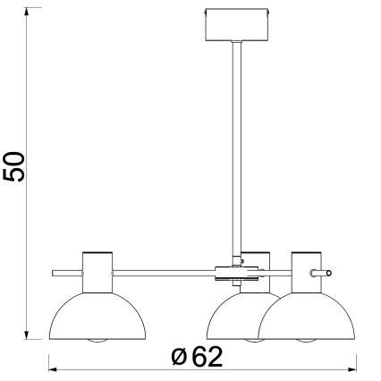 Chandelier on a pole ESTATE MINI 3xE27/15W/230V blue