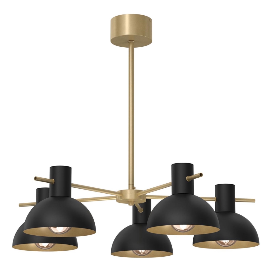 Chandelier on a pole ESTATE MINI 5xE27/15W/230V black