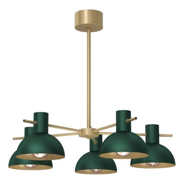 Chandelier on a pole ESTATE MINI 5xE27/15W/230V green
