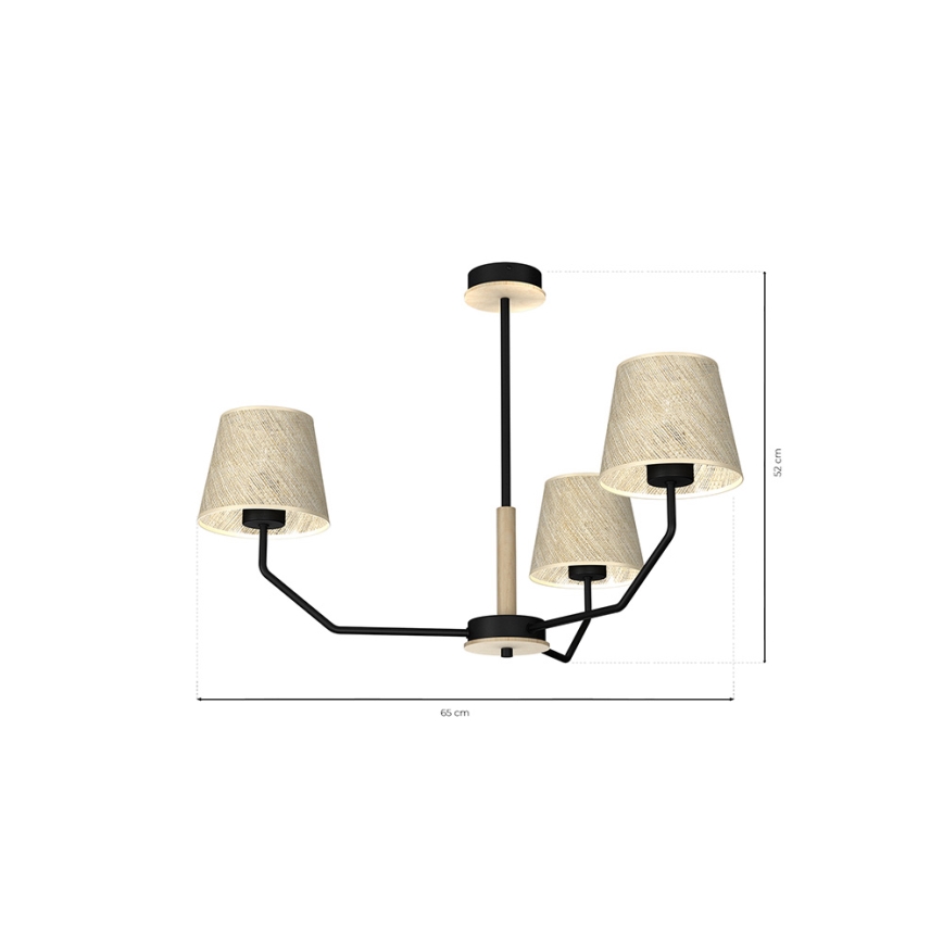 Chandelier on a pole ETNA 3xE27/60W/230V