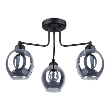 Chandelier on a pole FILLAN 3xE27/60W/230V black