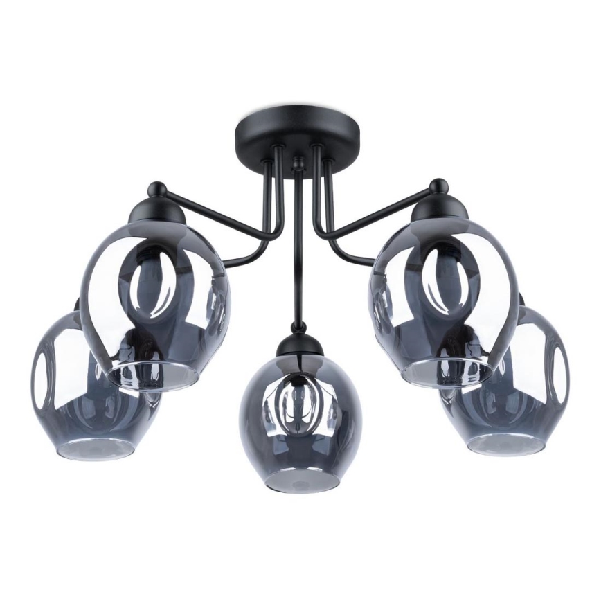 Chandelier on a pole FILLAN 5xE27/60W/230V black
