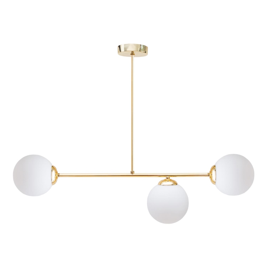 Chandelier on a pole FIRA 3xE27/60W/230V gold
