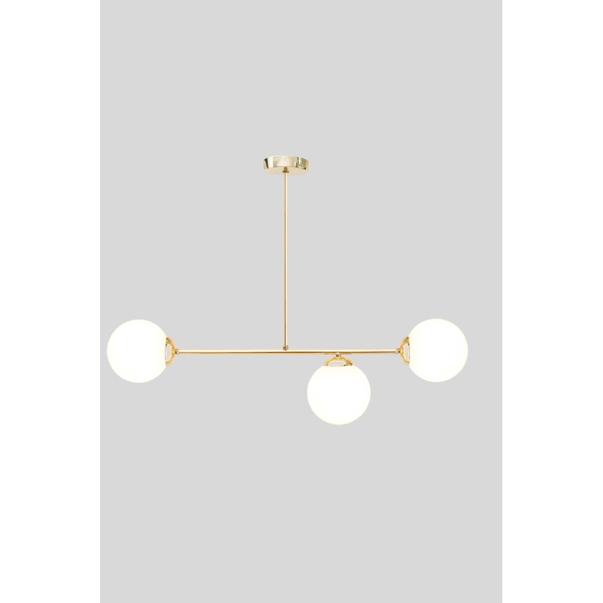 Chandelier on a pole FIRA 3xE27/60W/230V gold