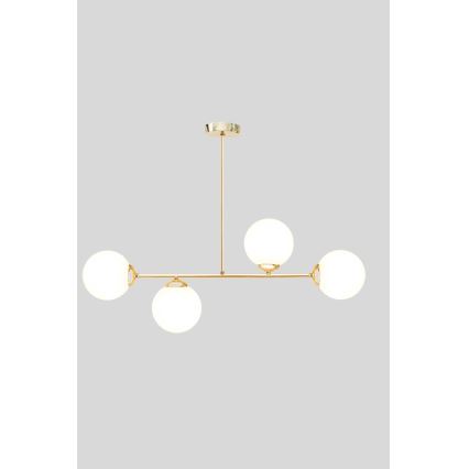 Chandelier on a pole FIRA 4xE27/60W/230V gold