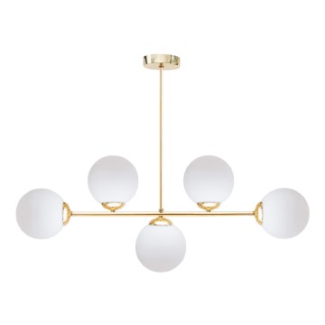Chandelier on a pole FIRA 5xE27/60W/230V gold
