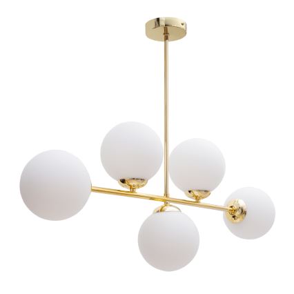 Chandelier on a pole FIRA 5xE27/60W/230V gold