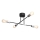 Chandelier on a pole FLAME 4xE27/60W/230V black/shiny chrome