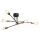 Chandelier on a pole FLAME 6xE27/60W/230V black/gold