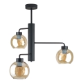 Chandelier on a pole FLEX 3xE27/60W/230V black/smoky beige