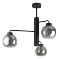 Chandelier on a pole FLEX 3xE27/60W/230V black/smoky black