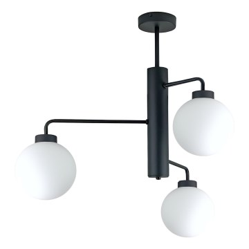 Chandelier on a pole FLEX 3xE27/60W/230V black/white