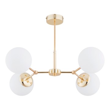 Chandelier on a pole FOTON  4xE14/40W/230V gold/white