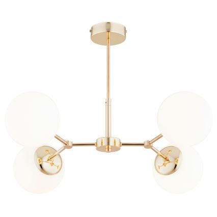 Chandelier on a pole FOTON  4xE14/40W/230V gold/white