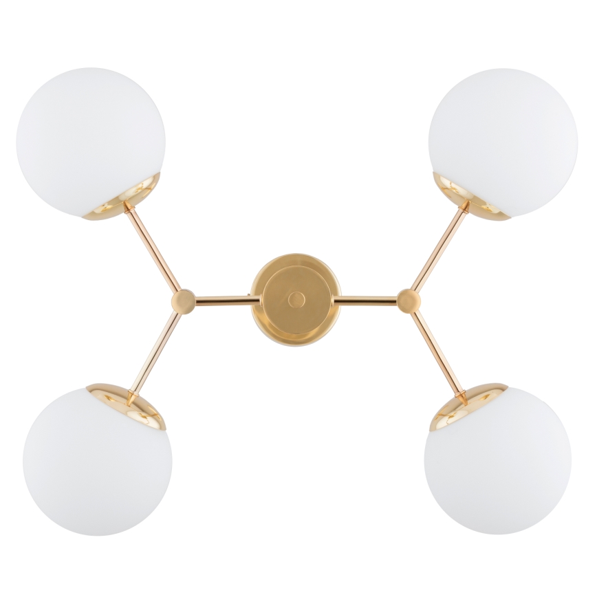 Chandelier on a pole FOTON  4xE14/40W/230V gold/white
