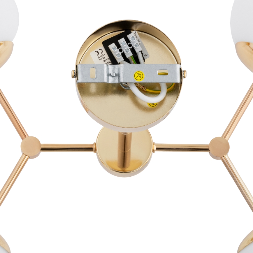 Chandelier on a pole FOTON  4xE14/40W/230V gold/white