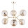 Chandelier on a pole FOTON  6xE14/40W/230V gold/beige