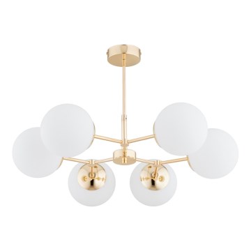 Chandelier on a pole FOTON 6xE14/40W/230V gold/white