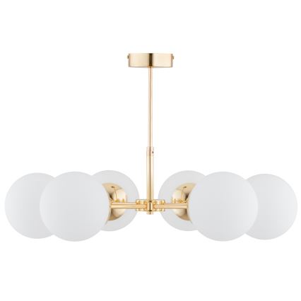 Chandelier on a pole FOTON  6xE14/40W/230V gold/white