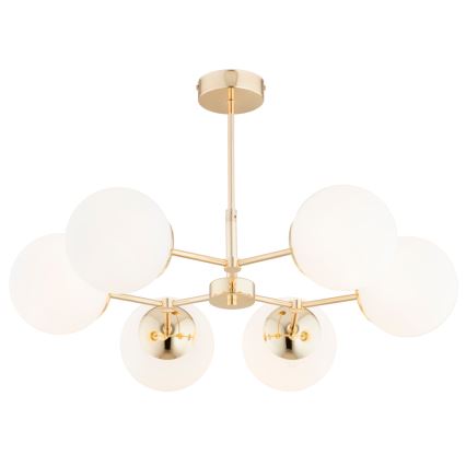 Chandelier on a pole FOTON  6xE14/40W/230V gold/white