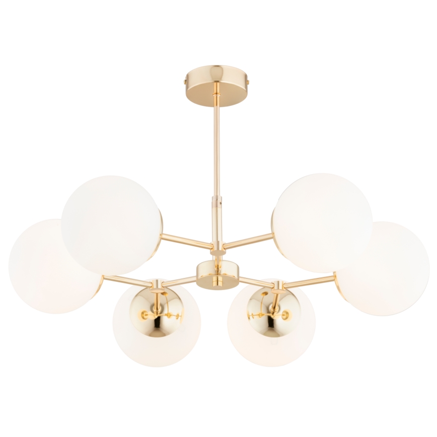 Chandelier on a pole FOTON  6xE14/40W/230V gold/white