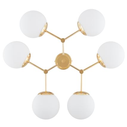 Chandelier on a pole FOTON  6xE14/40W/230V gold/white