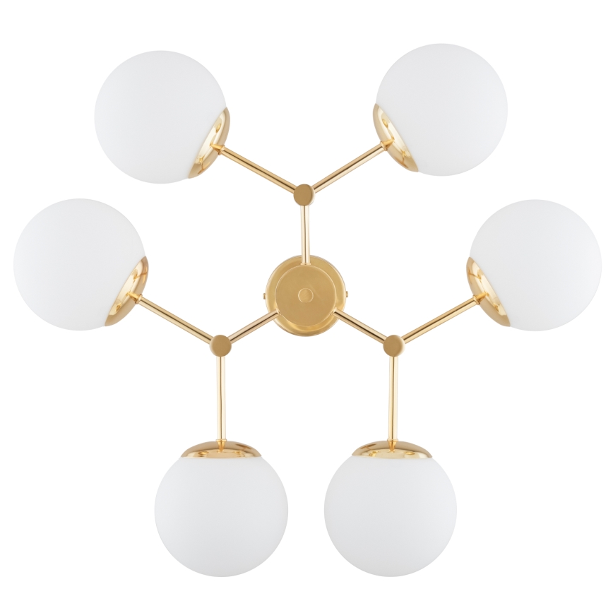 Chandelier on a pole FOTON  6xE14/40W/230V gold/white