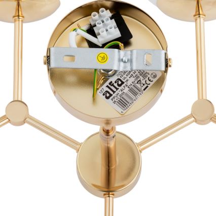 Chandelier on a pole FOTON  6xE14/40W/230V gold/white