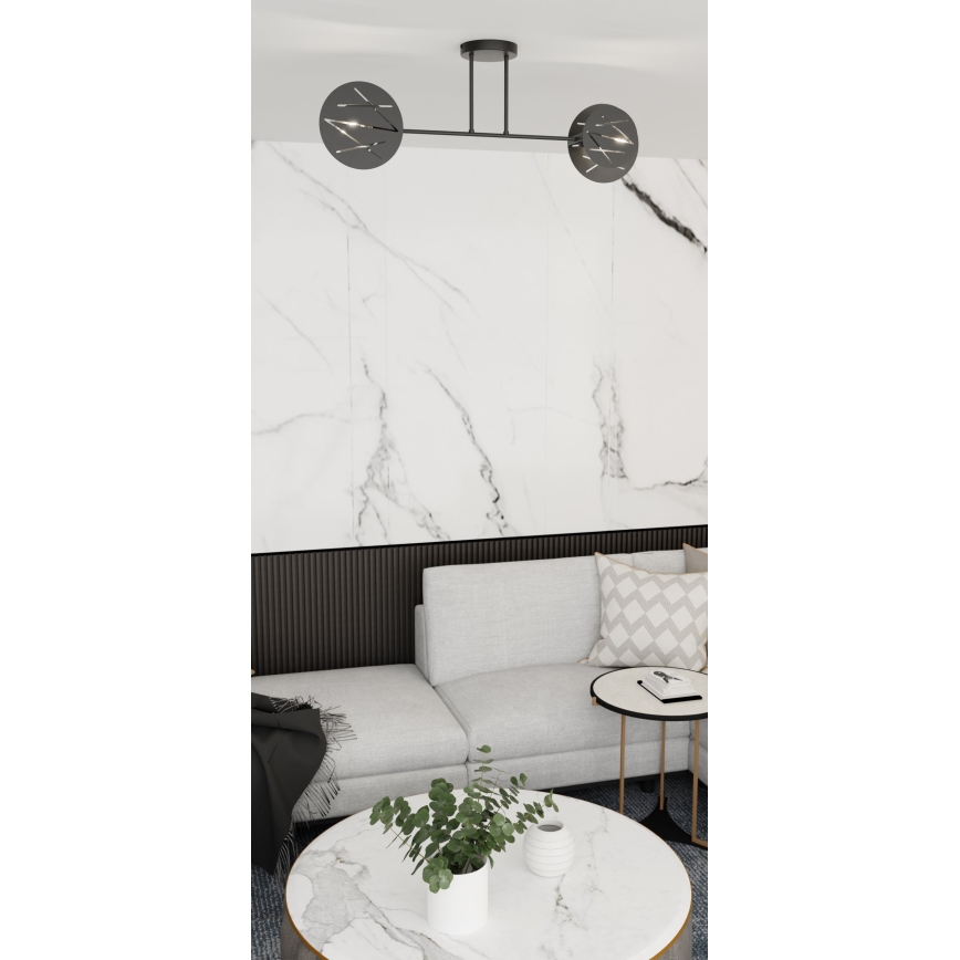 Chandelier on a pole FRICK 2xE27/15W/230V black
