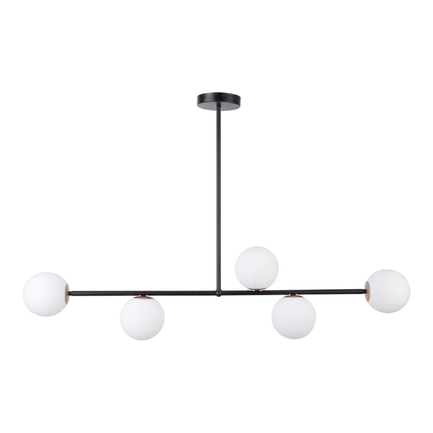 Chandelier on a pole GAMA 5xG9/12W/230V black