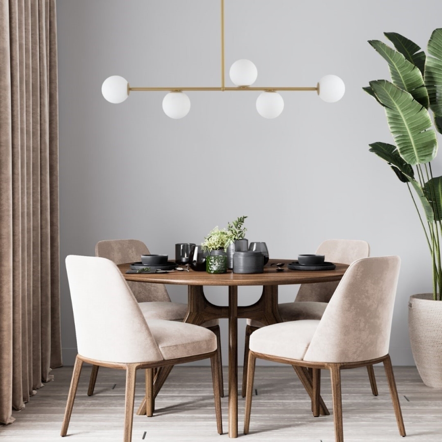 Chandelier on a pole GAMA 5xG9/12W/230V gold