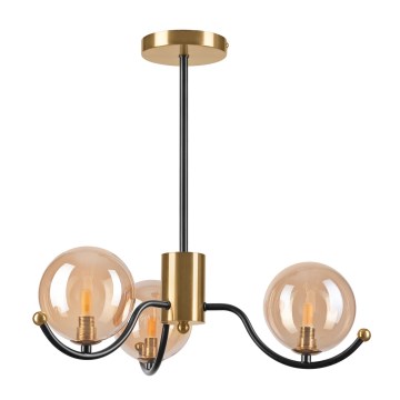 Chandelier on a pole GEORGIA 3xE14/5W/230V gold/smoky beige