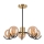 Chandelier on a pole GEORGIA 5xE14/5W/230V gold/smoky beige