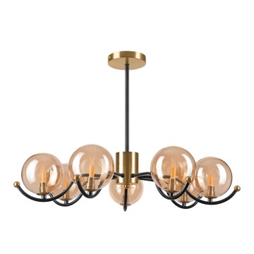Chandelier on a pole GEORGIA 7xE14/5W/230V gold/smoky beige