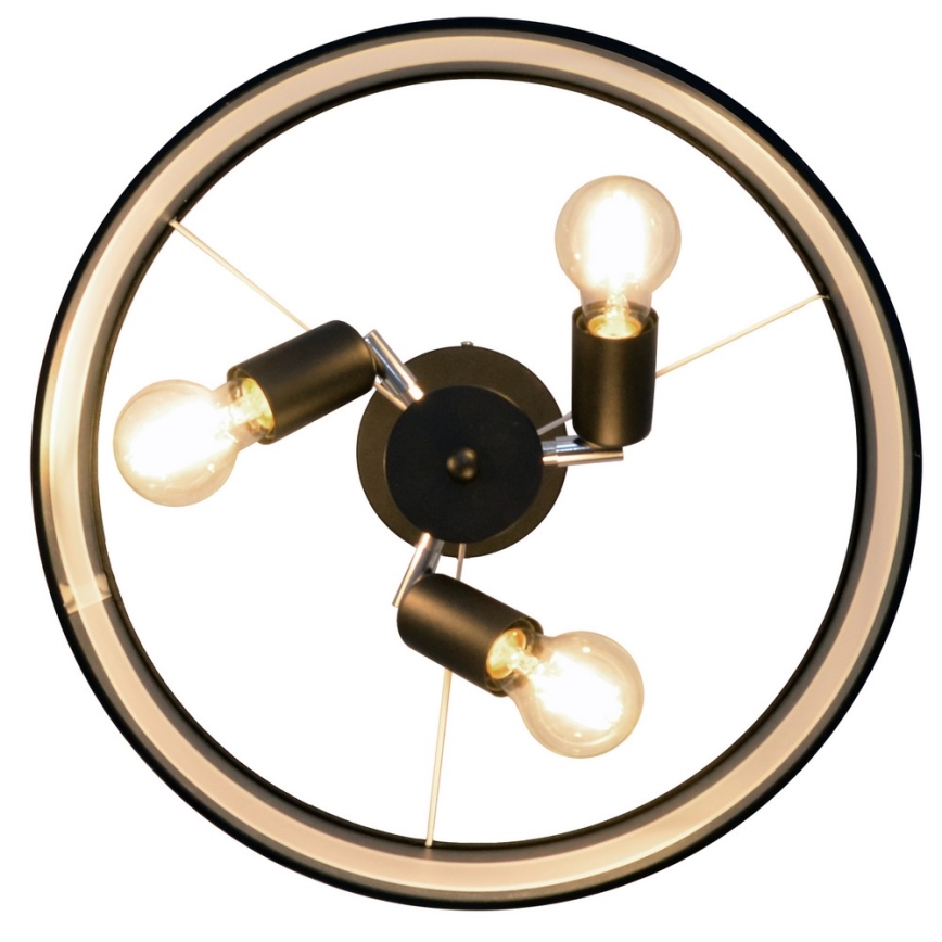 Chandelier on a pole HELEN 3xE27/15W/230V black/golden