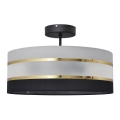 Chandelier on a pole HELEN 3xE27/15W/230V black/grey/golden