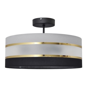 Chandelier on a pole HELEN 3xE27/15W/230V black/grey/golden