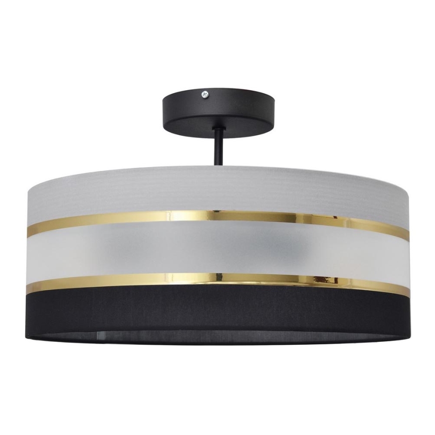 Chandelier on a pole HELEN 3xE27/15W/230V black/grey/golden
