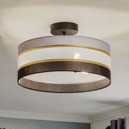 Chandelier on a pole HELEN 3xE27/15W/230V black/grey/golden