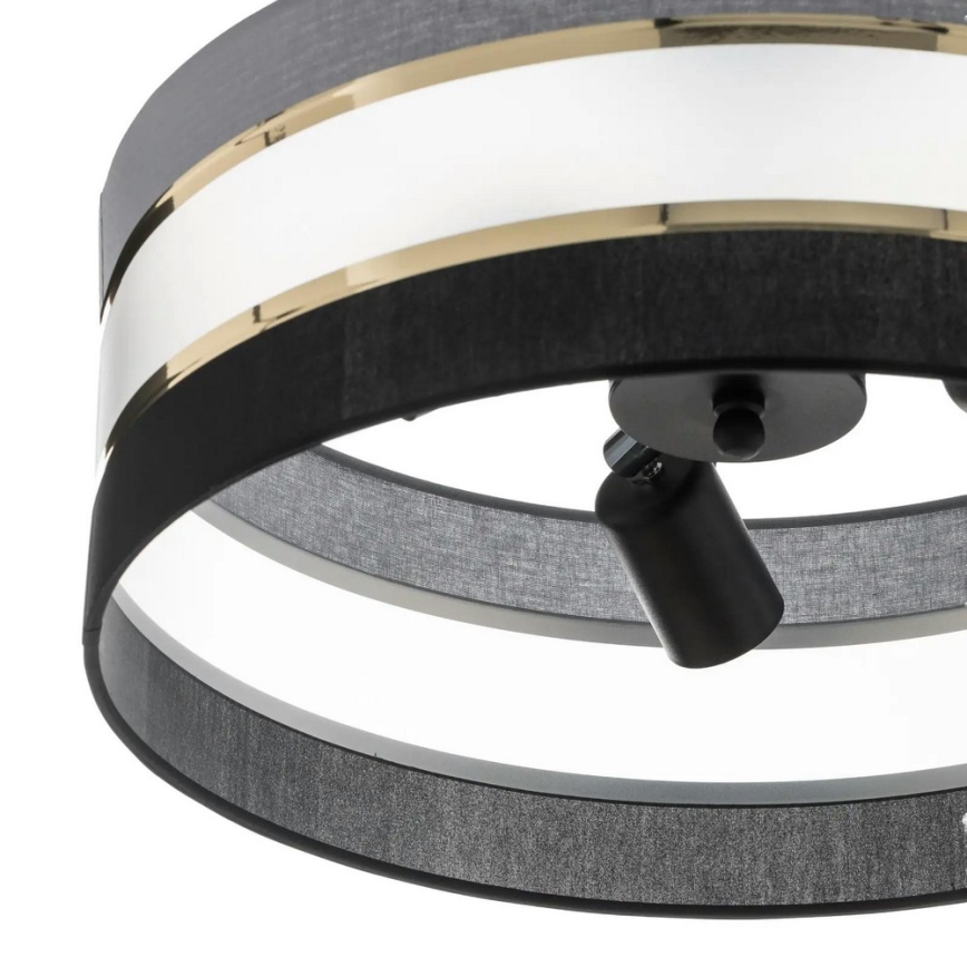 Chandelier on a pole HELEN 3xE27/15W/230V black/grey/golden