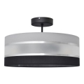 Chandelier on a pole HELEN 3xE27/15W/230V black/grey/shiny chrome